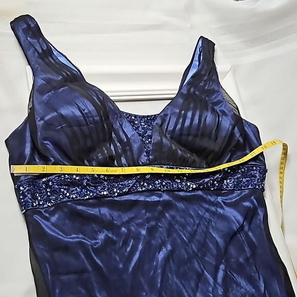 NWOT D'Albert Midnight Blue maxi gown size 14 - Picture 12 of 15